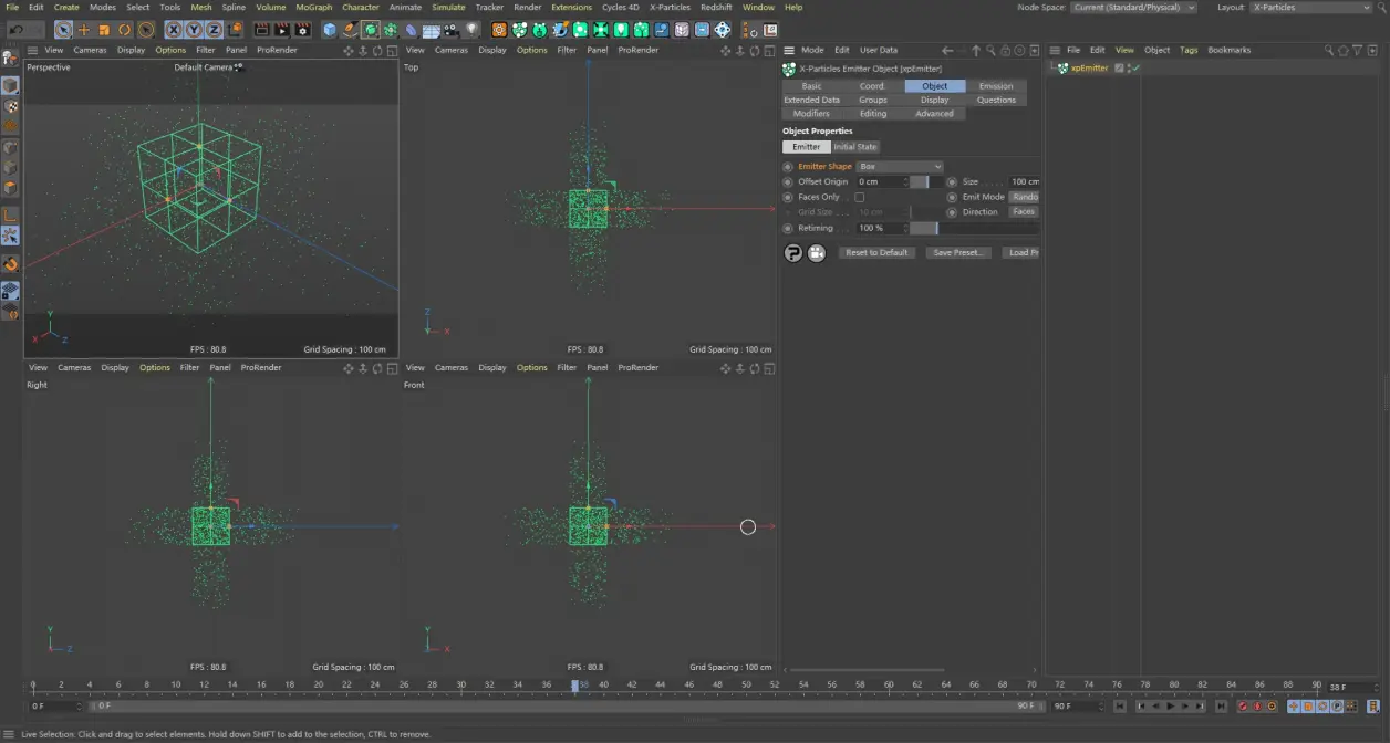 X-particles 使用文档：Emitter Object