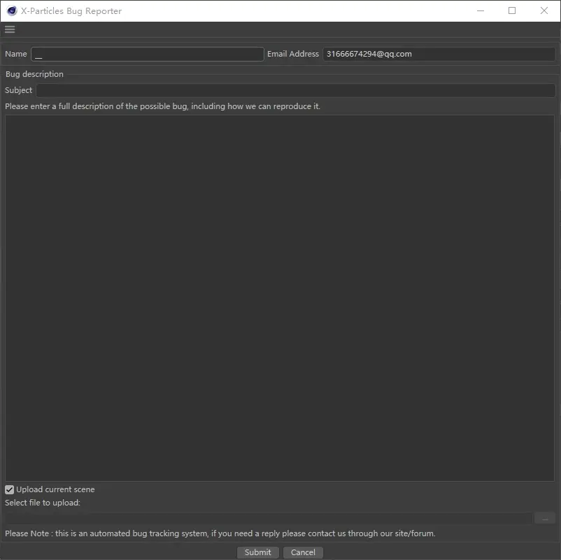X-particles 使用文档:Main Menu