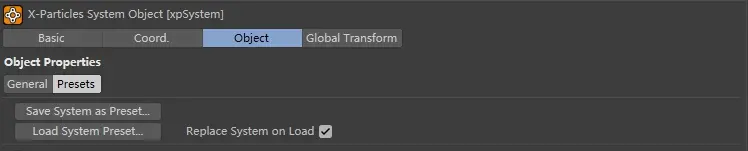 X-particles 使用文档:System