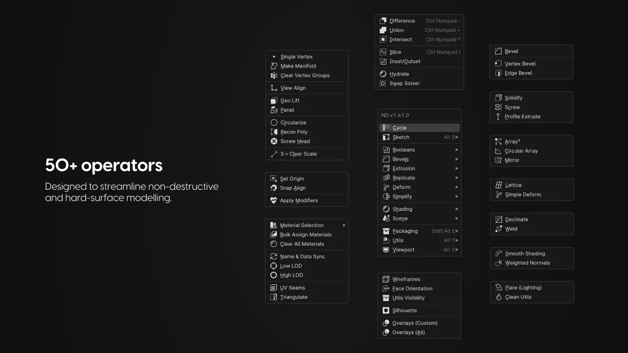 Add on ND 1.48.0 fro blender 非破坏性建模插件