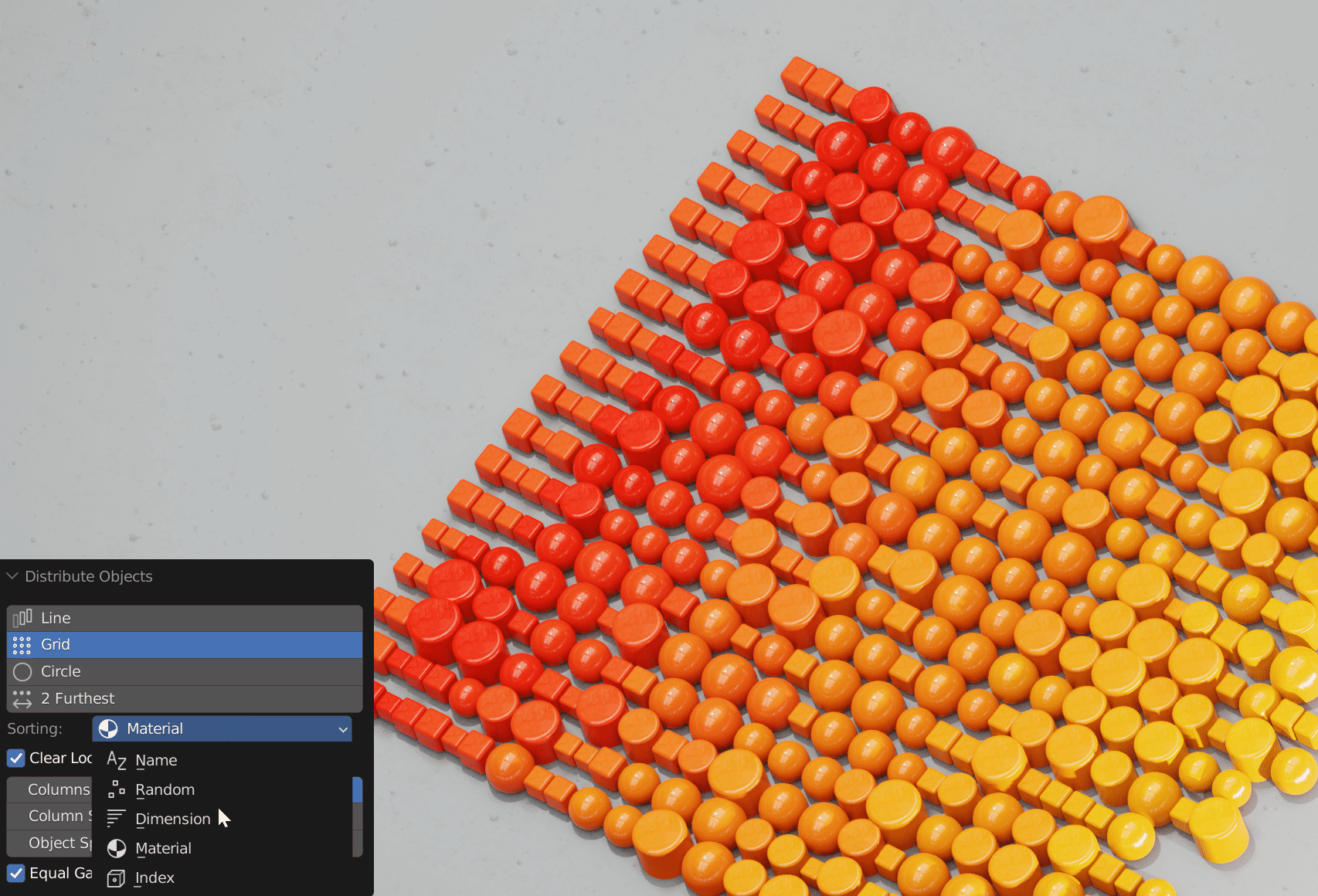 Distribute & Sort Tool V1.0.7 for Blender 分类排列插件