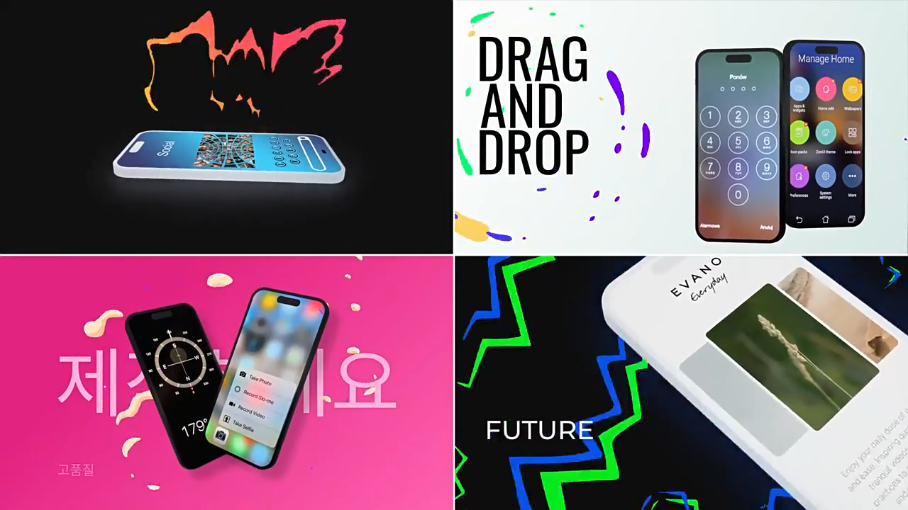 iPhone手机时尚包装动画 Device Mock Up Typography 56917710