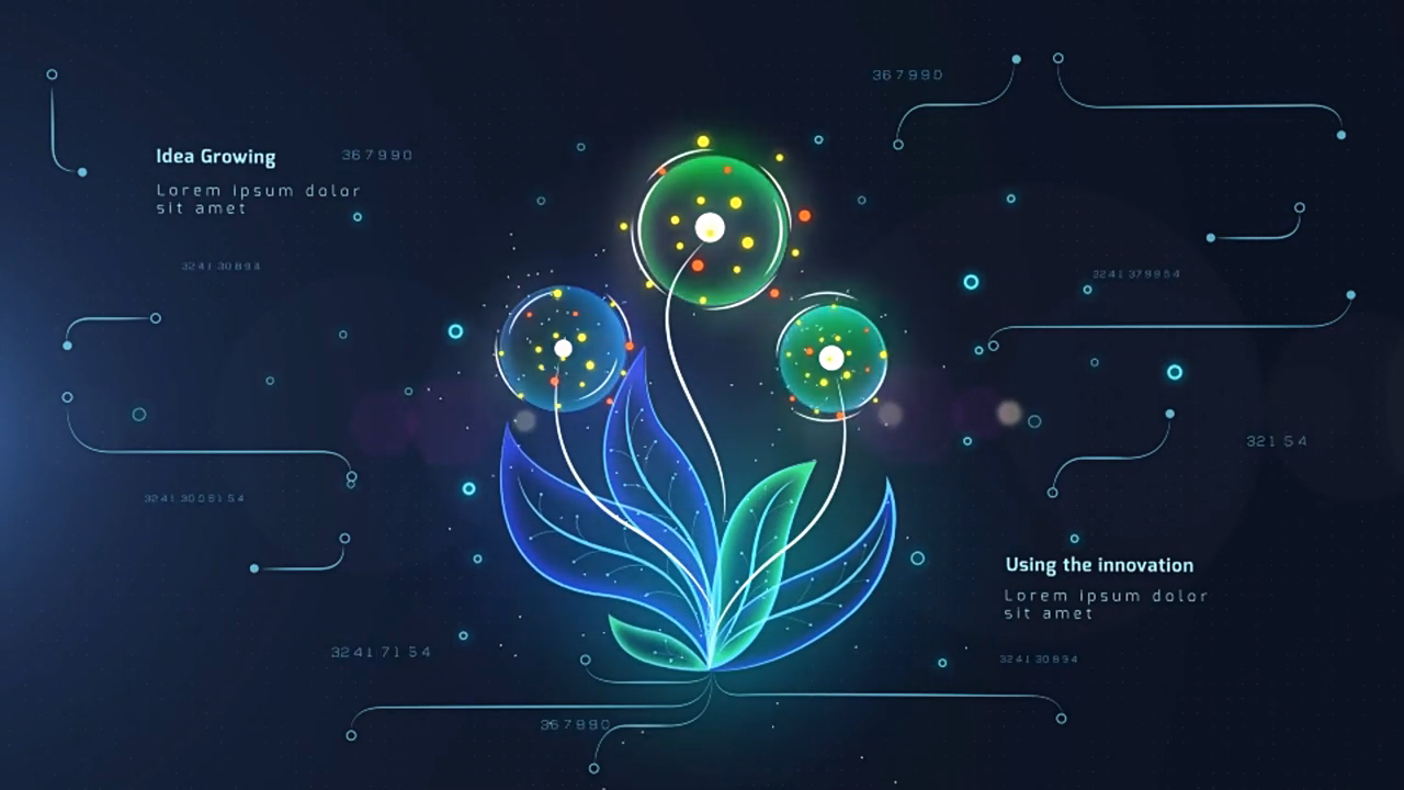 智能科技感元素片头动画 Bio Technology Opener 24094974