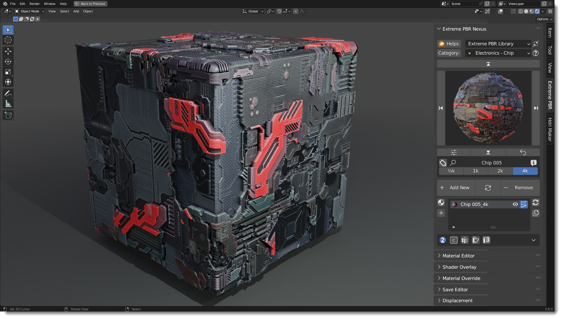 Extreme PBR Nexus v4.1.132 for blender 材质预设包插件