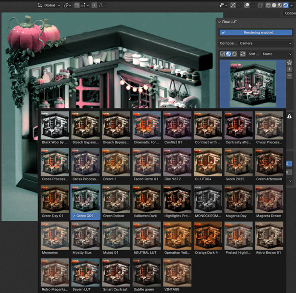 Final LUT v1.0.5 for blender 调色预设预览调用插件