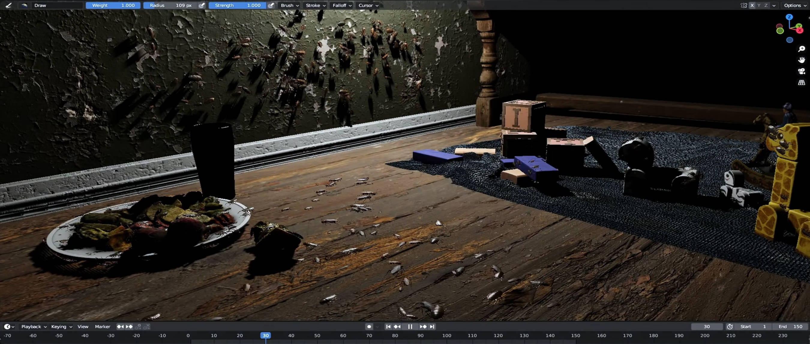 Geo Swarm v2.0 for blender 昆虫动画模拟插件
