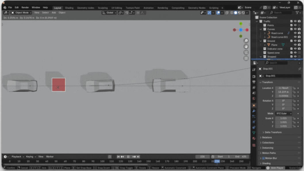 Procedural Traffic v2.2.1 for Blender 交通车流动画模拟插件