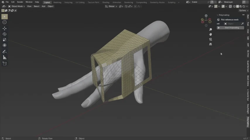Polymating 1.1.2 for Blender 贴合重拓扑插件
