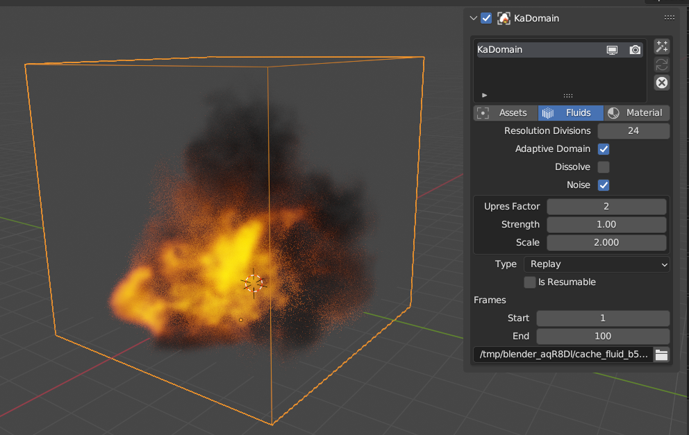 KaDomain 1.2.8 fro Blender 场景物理特效模拟管理插件
