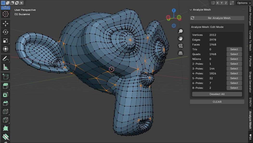 Analyze Mesh V1.0.0 for blender 点线面检查插件