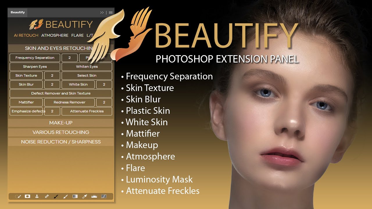 Beautify Panel 2.0.0 for Photoshop 皮肤磨皮插件