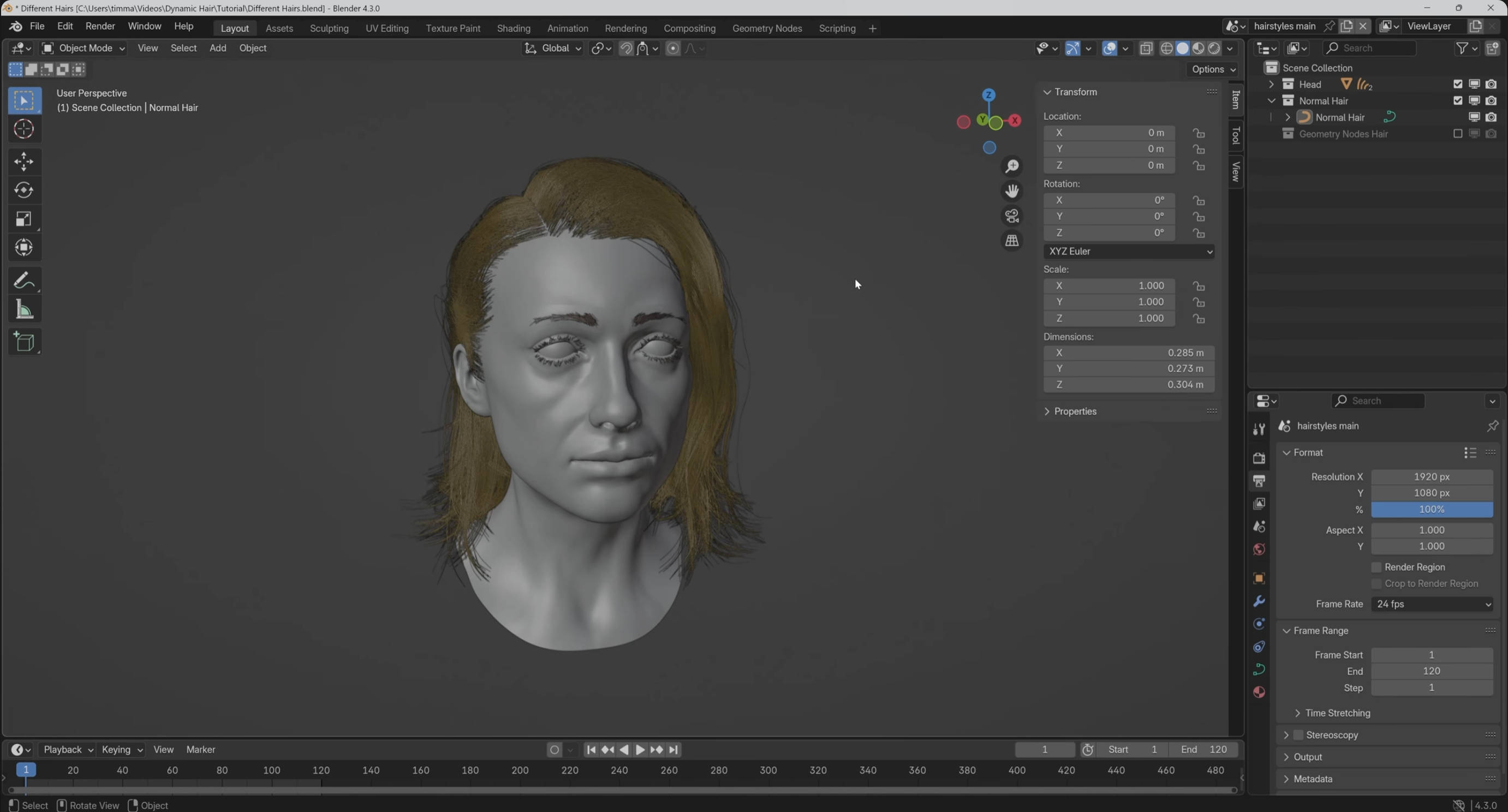 Hairflow 1.21 for blender 毛发系统插件