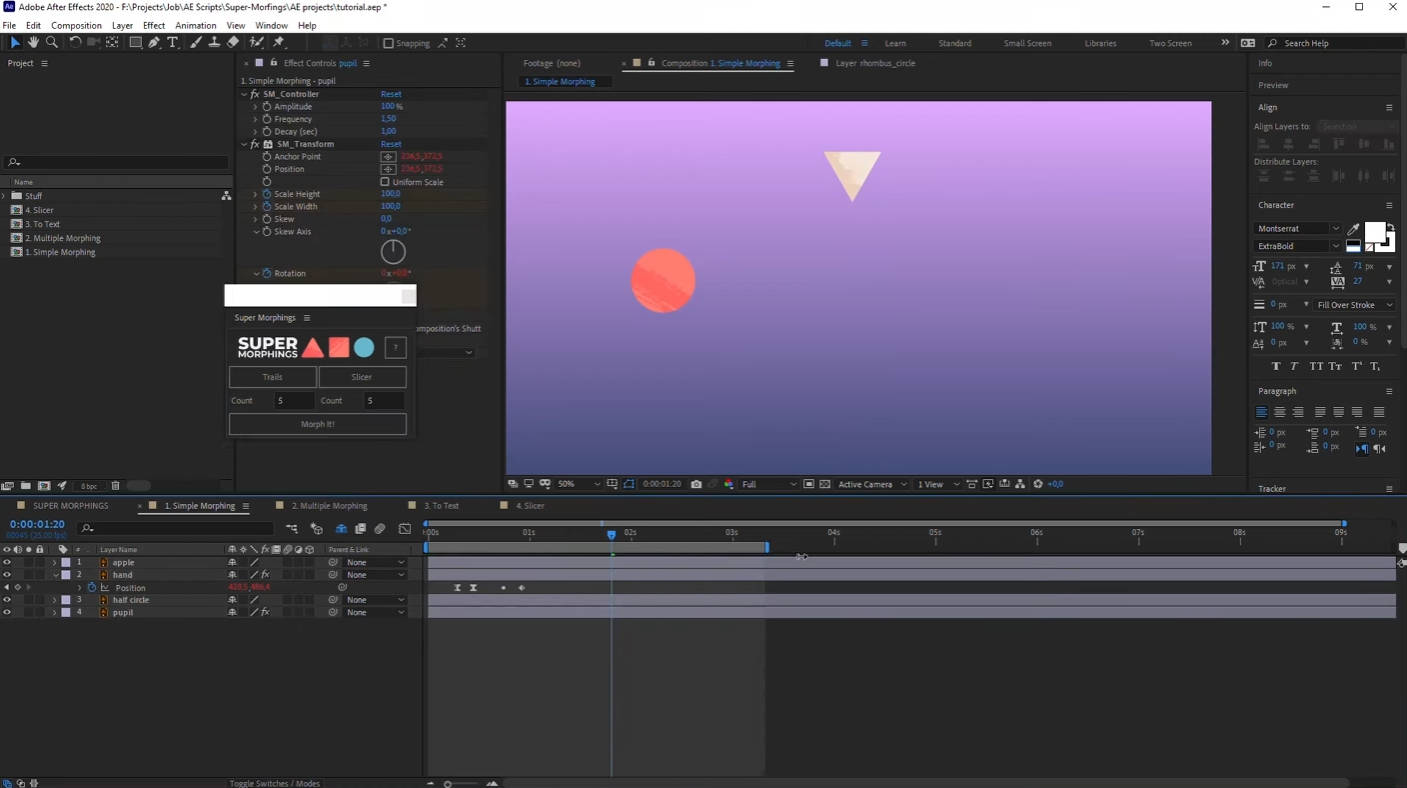 Super Morphings 1.0.5 for After Effects 图形变换脚本