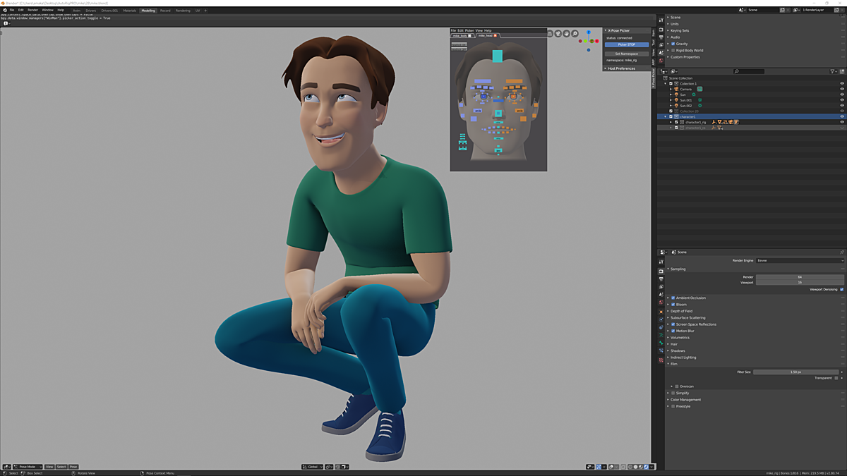 X-Pose Picker 4.0 v3.1.9 for blender 模型绑定映射控制插件