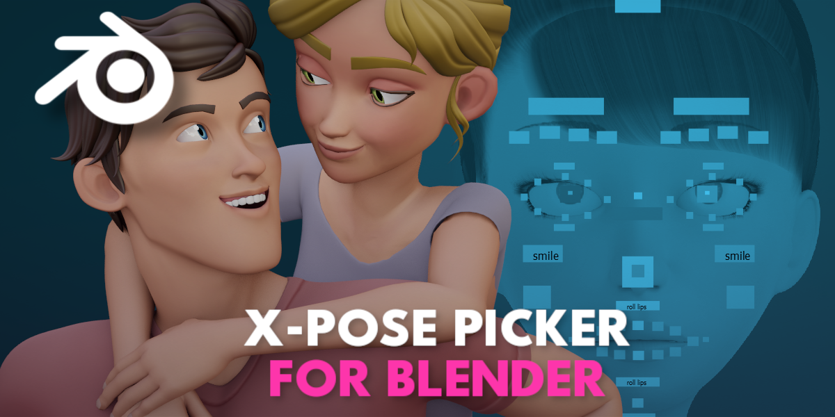 X-Pose Picker 4.0 v3.1.9 for blender 模型绑定映射控制插件