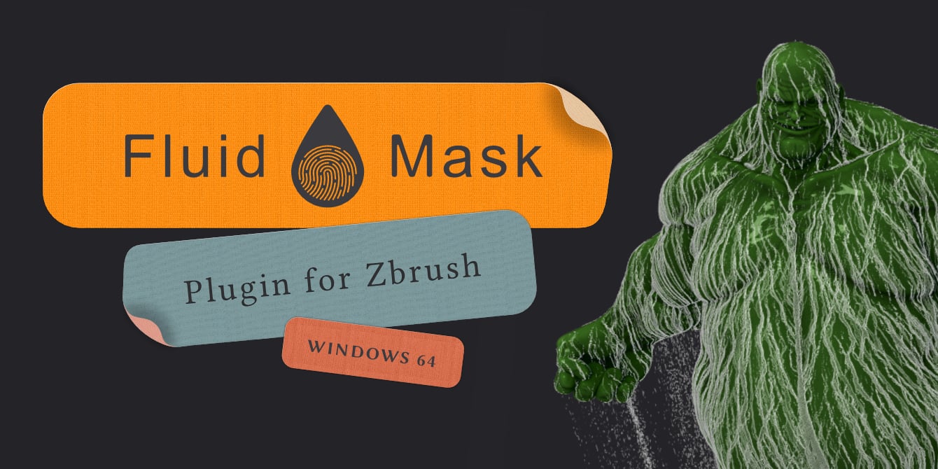 Fluid Mask V1.2 for ZBrush 流体遮罩绘制插件