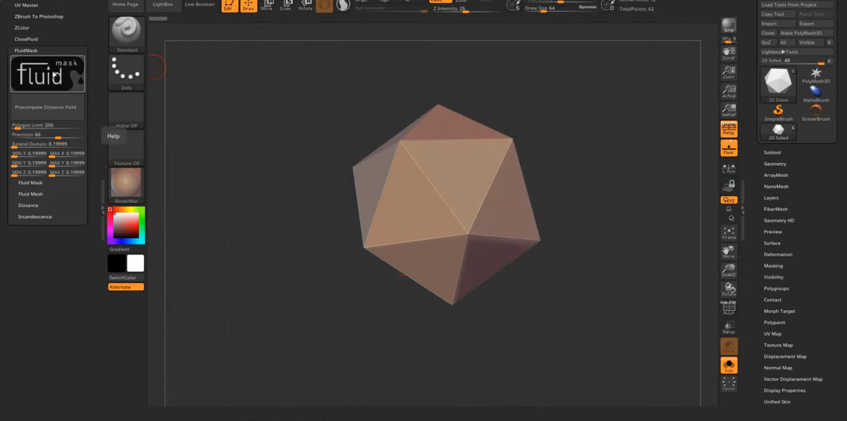 Fluid Mask V1.2 for ZBrush 流体遮罩绘制插件