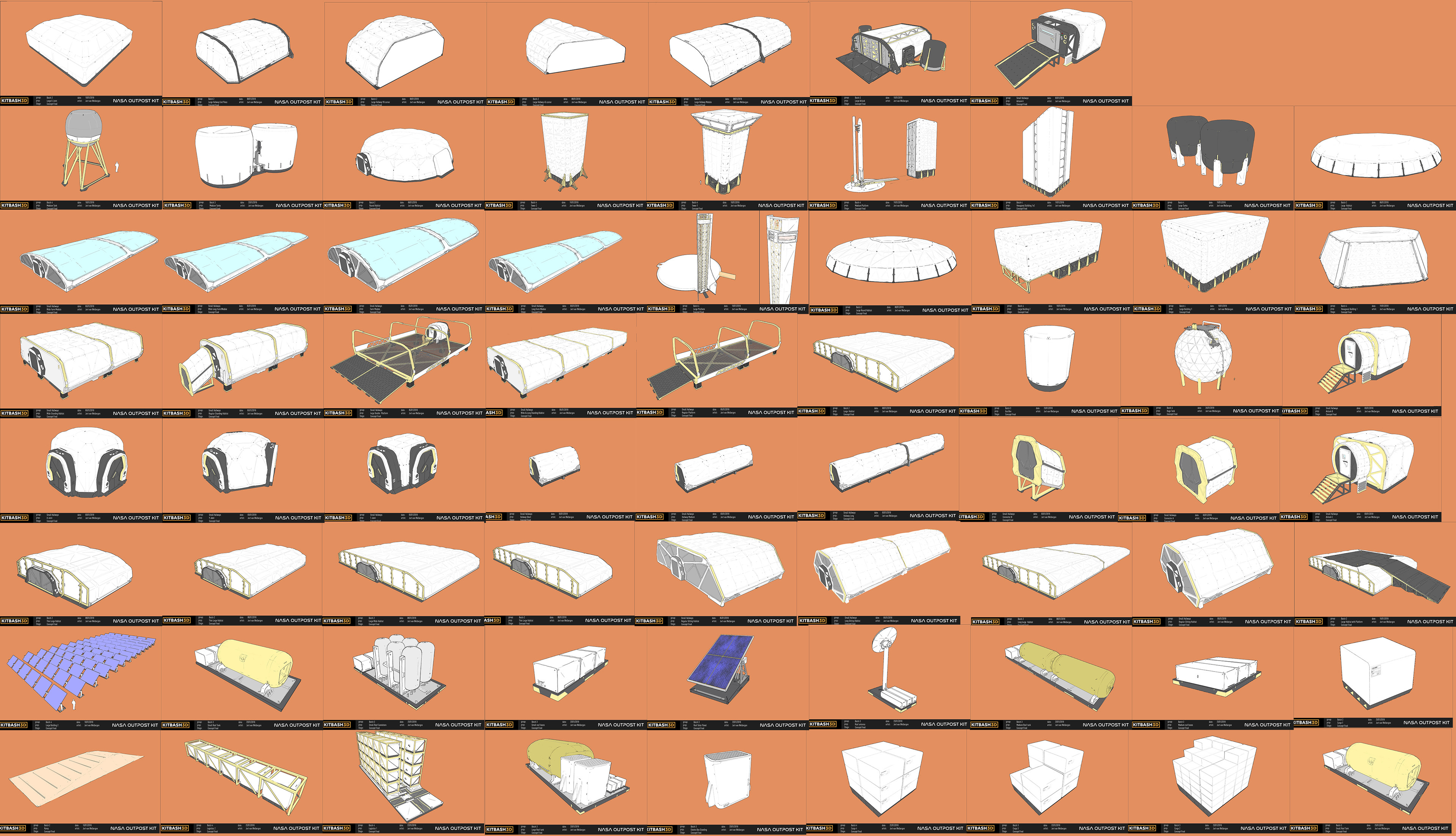 太空殖民建筑模型-Space Colony Kit