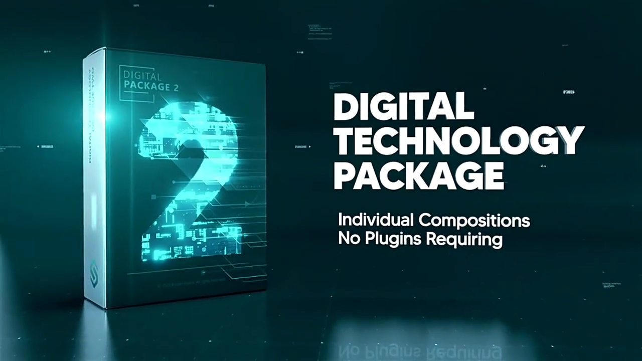 科技感三维场景片头动画第二套 Digital Technology Package 2 35859796