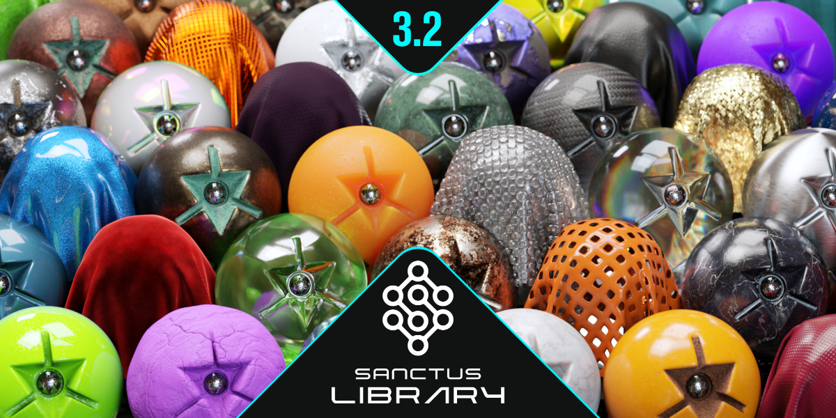 Sanctus Library v3.2.1 for blender 405 种材质预设库插件