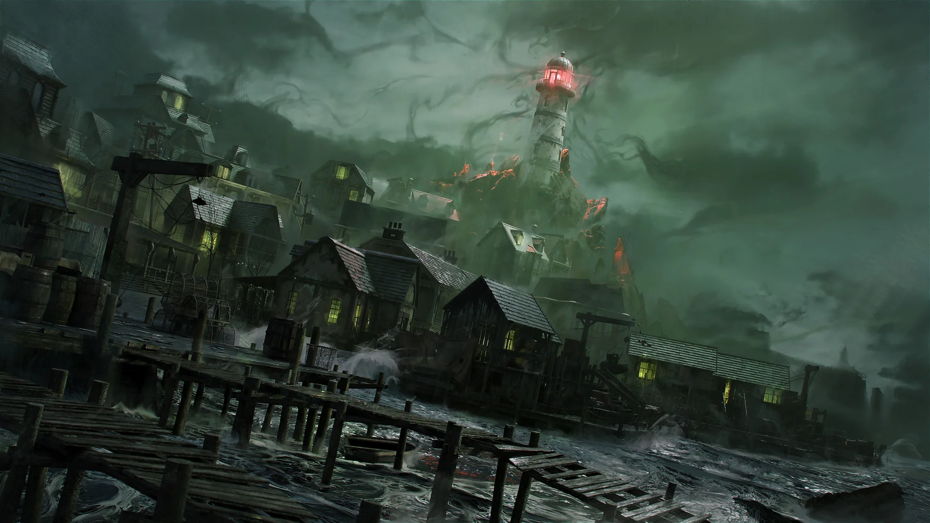 惊悚阴森恐怖小镇木屋