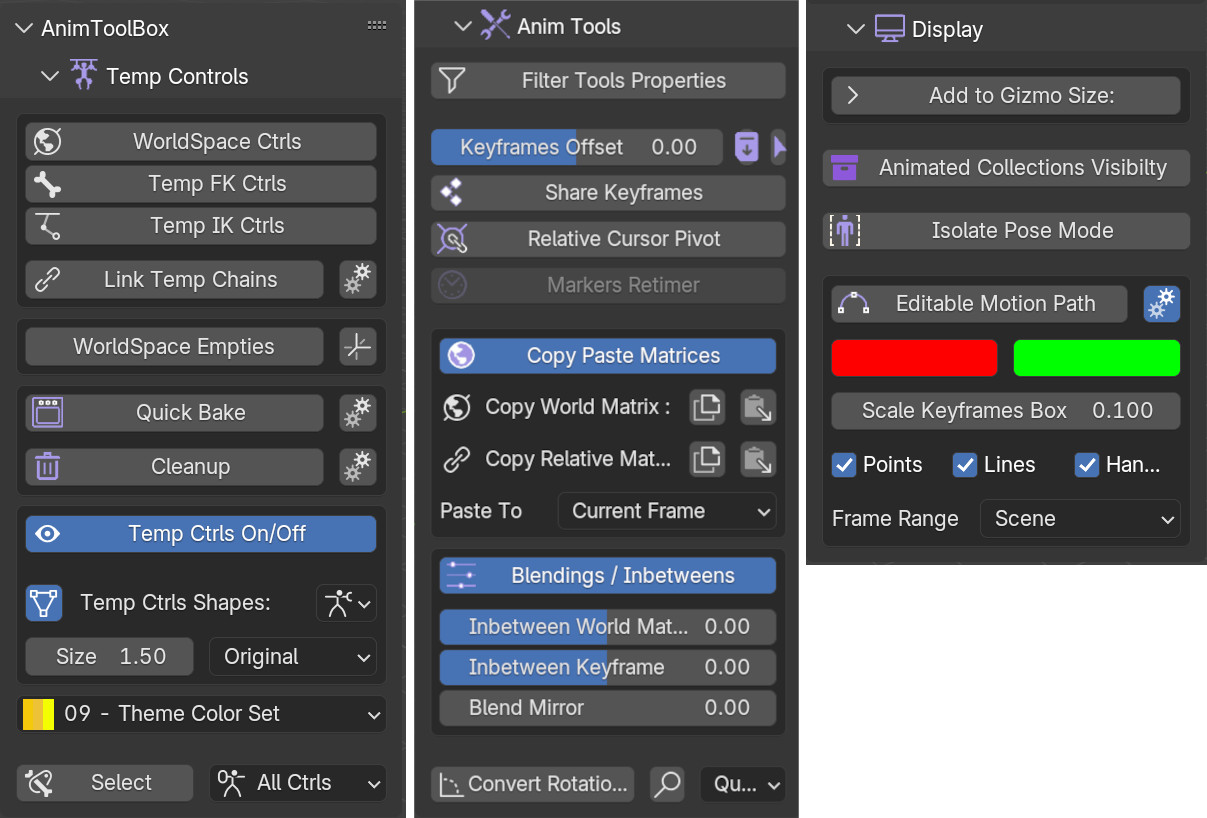 AnimTооlBоx 0.0.7.1 for blender 动画与绑定工具集