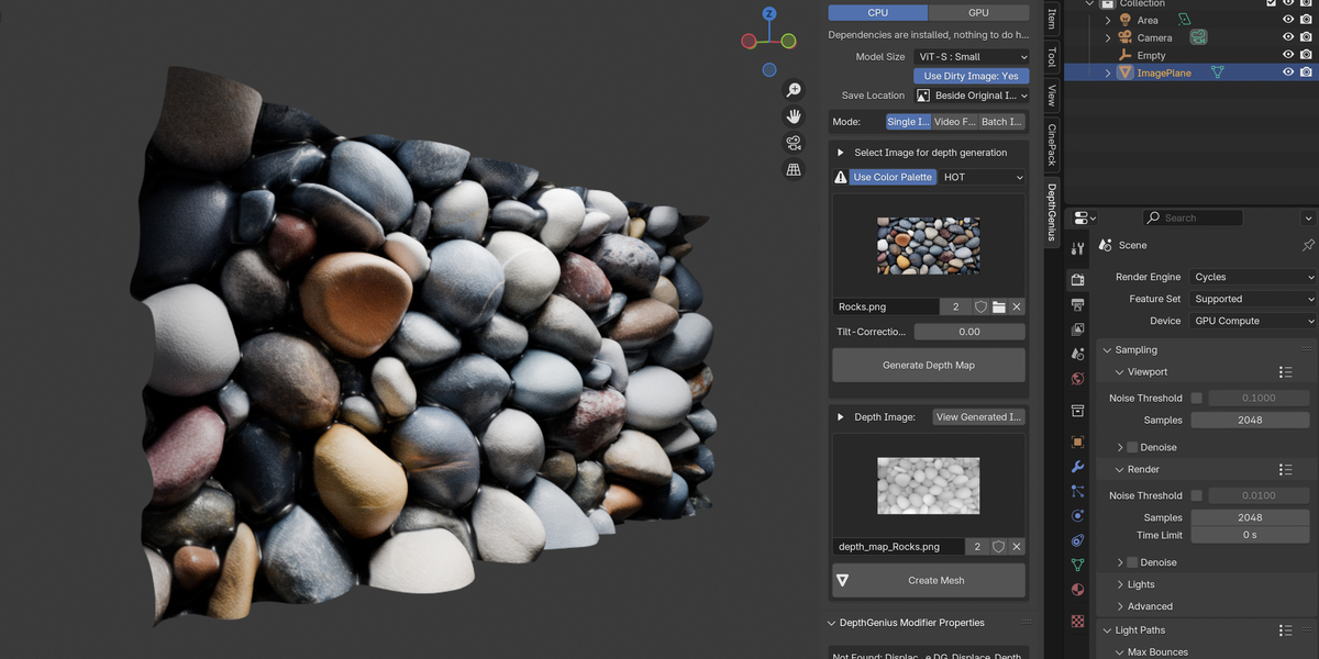 True Depth 1.4 fro blender 图片转3D模型智能插件