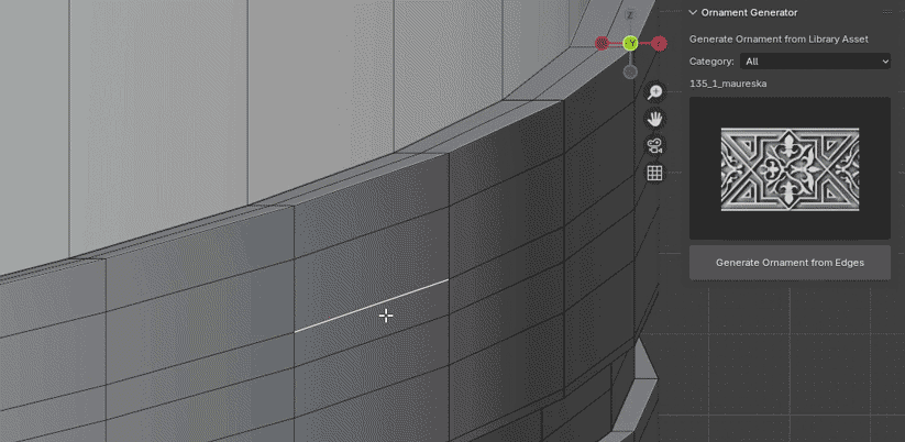 Ornament Generator v1.1 for blender 模型装饰生成插件