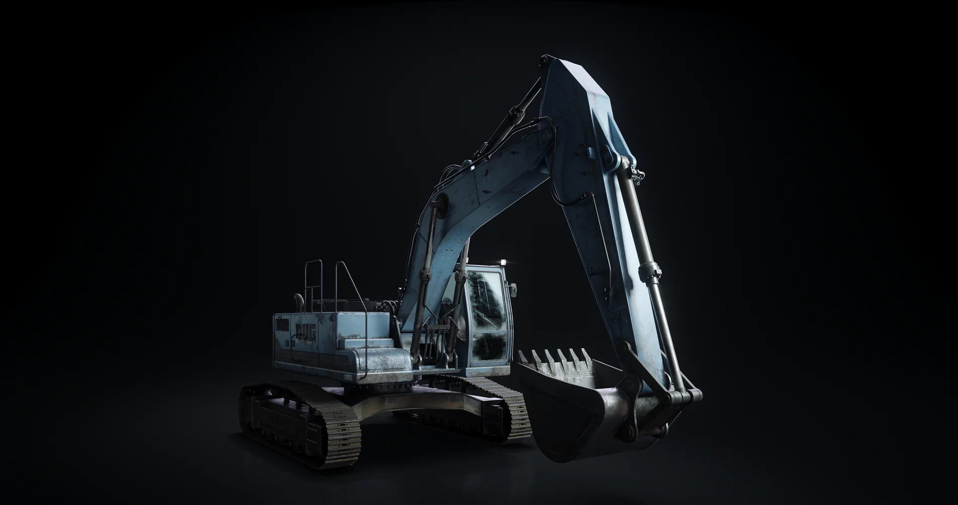 挖土机-大型机械设备3D模型