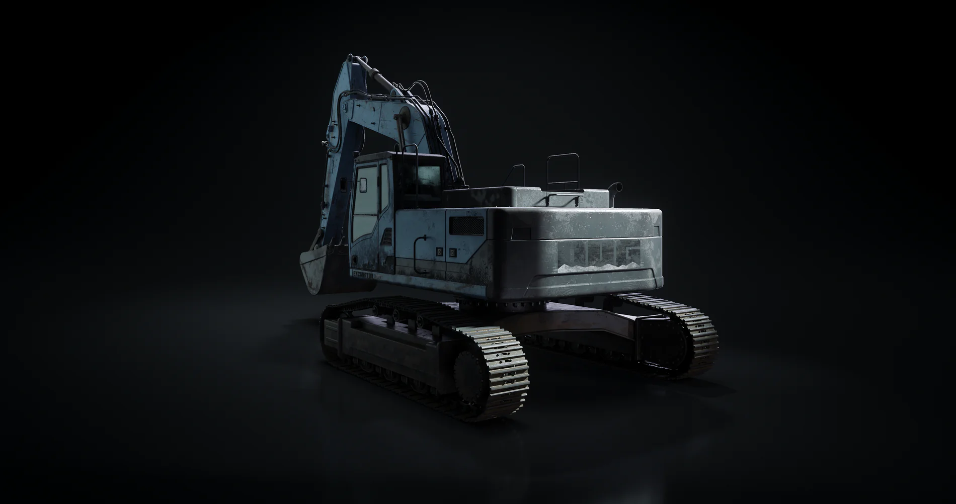 挖土机-大型机械设备3D模型