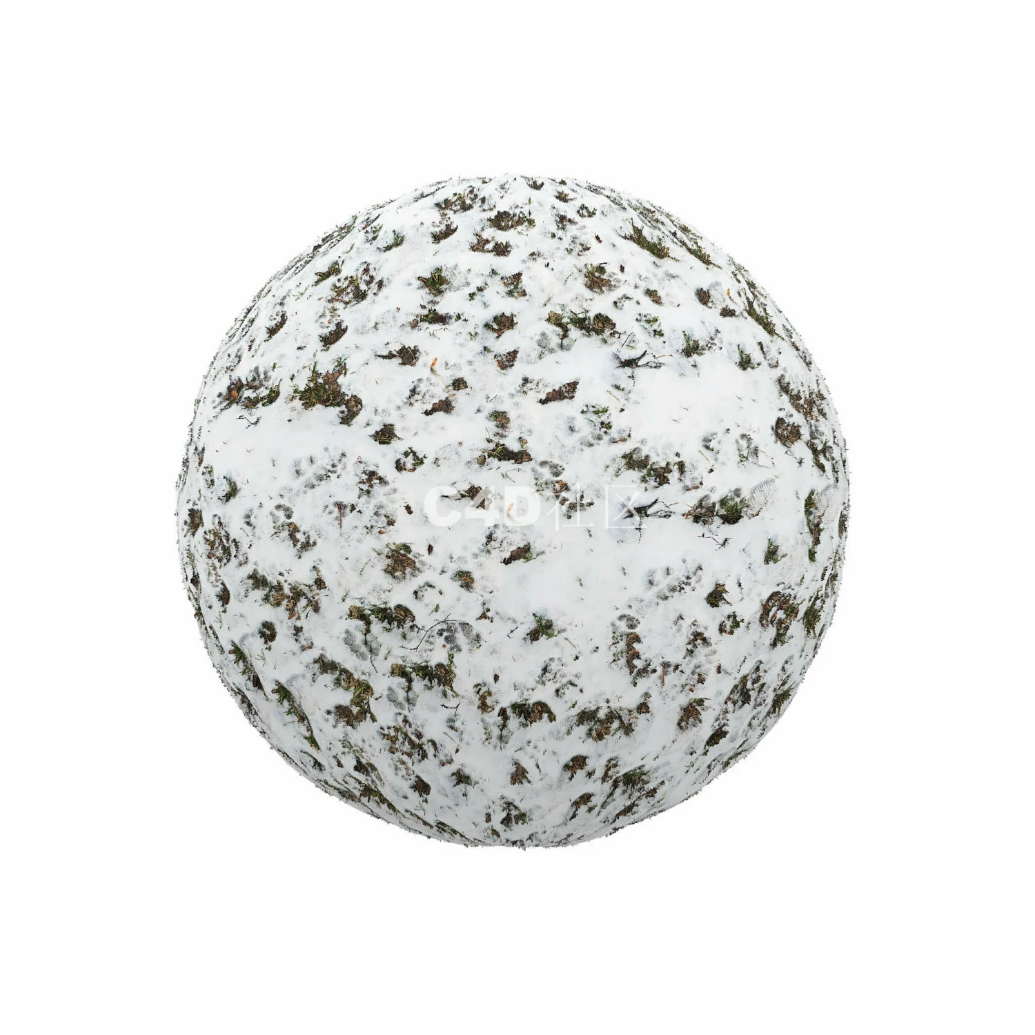 覆盖草和泥土的雪 250509210