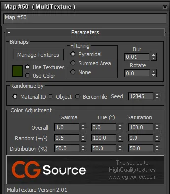 MultiTexture Map V2.04 for 3ds Max 贴图材质随机加载插件