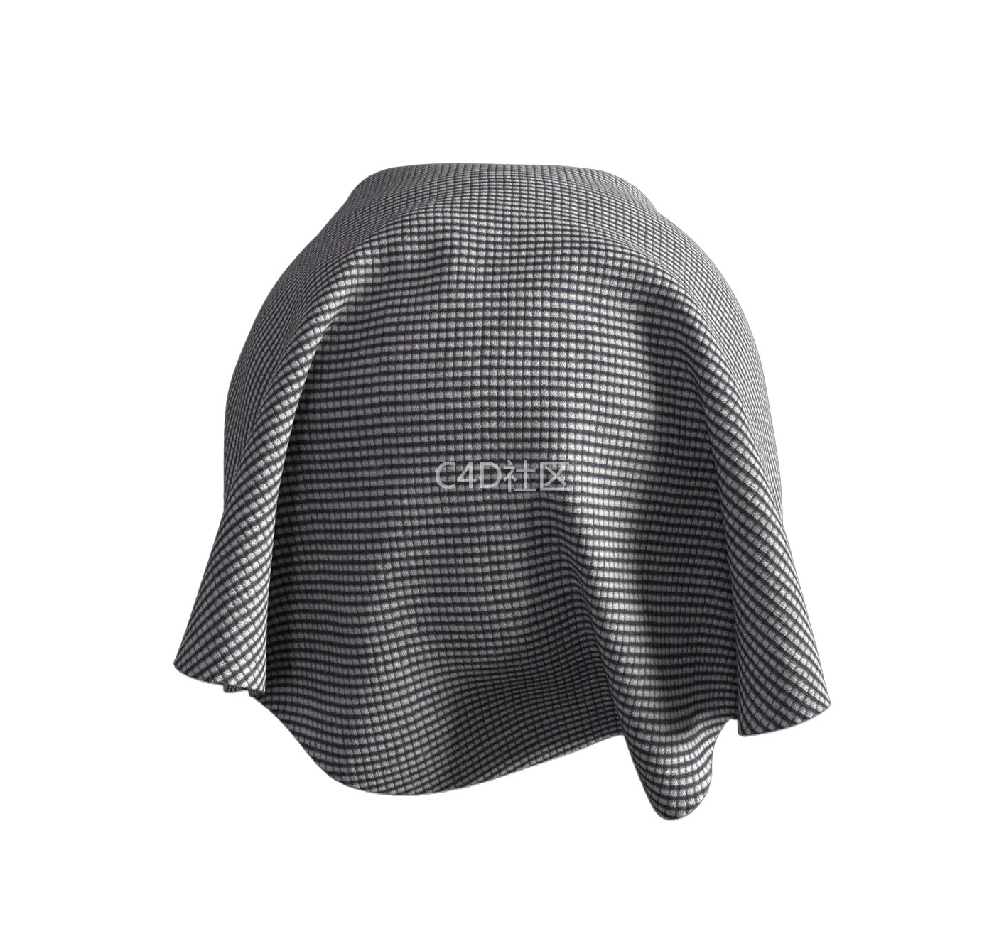 针织格子面料白色和海军蓝2505942