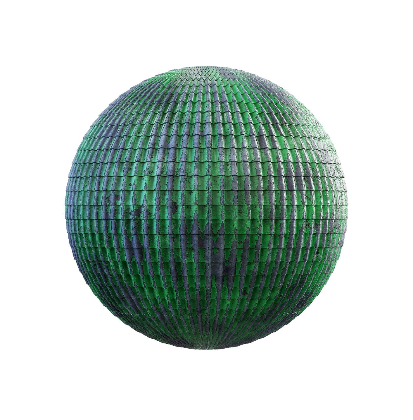 剥落的绿色钢瓦屋顶2506101834