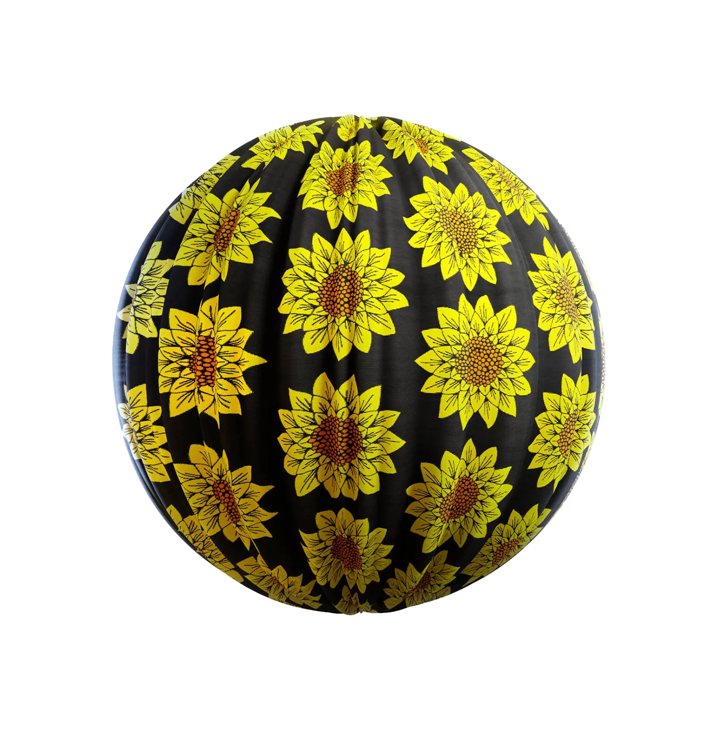 向日葵黑色花纹窗帘250608141