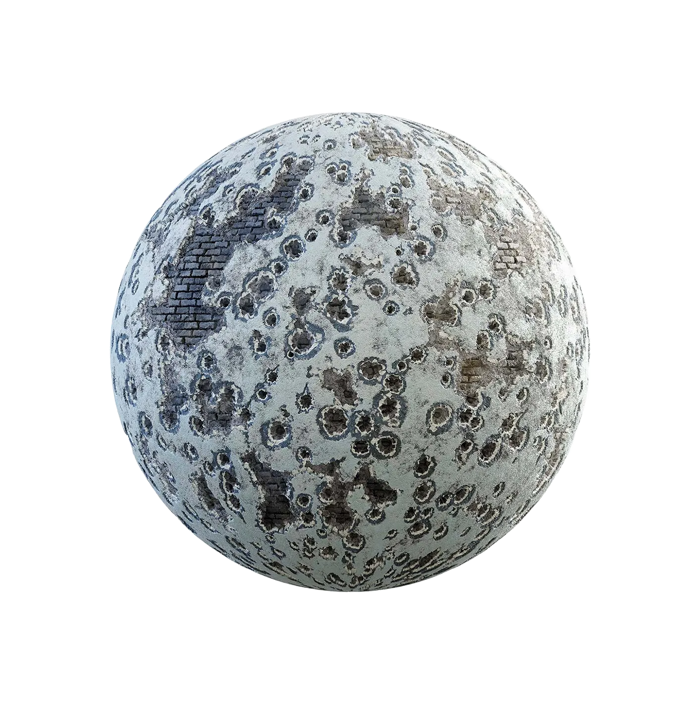 带弹孔的损坏石膏墙250610594