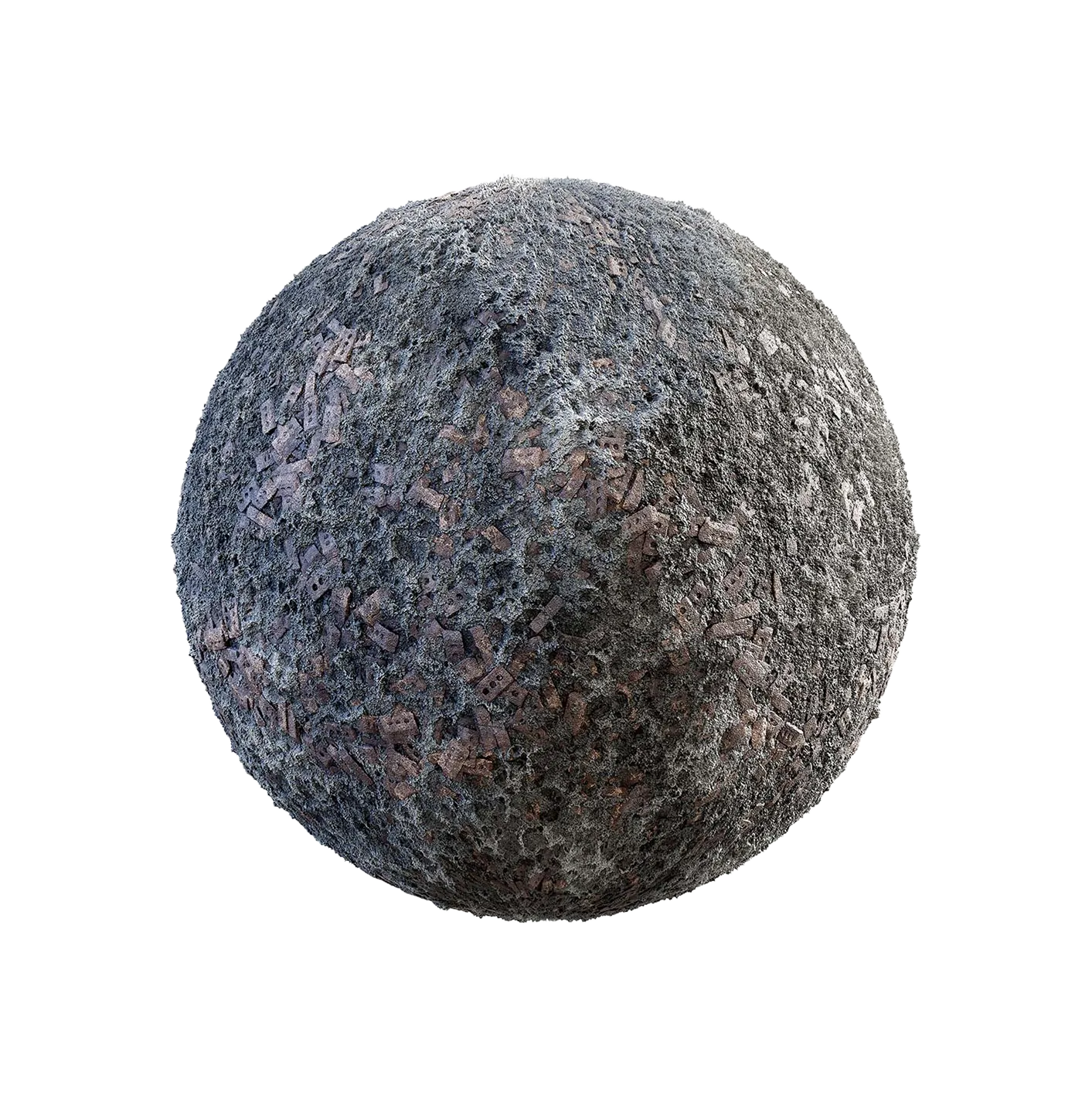 带砖的密集混凝土碎石250610513