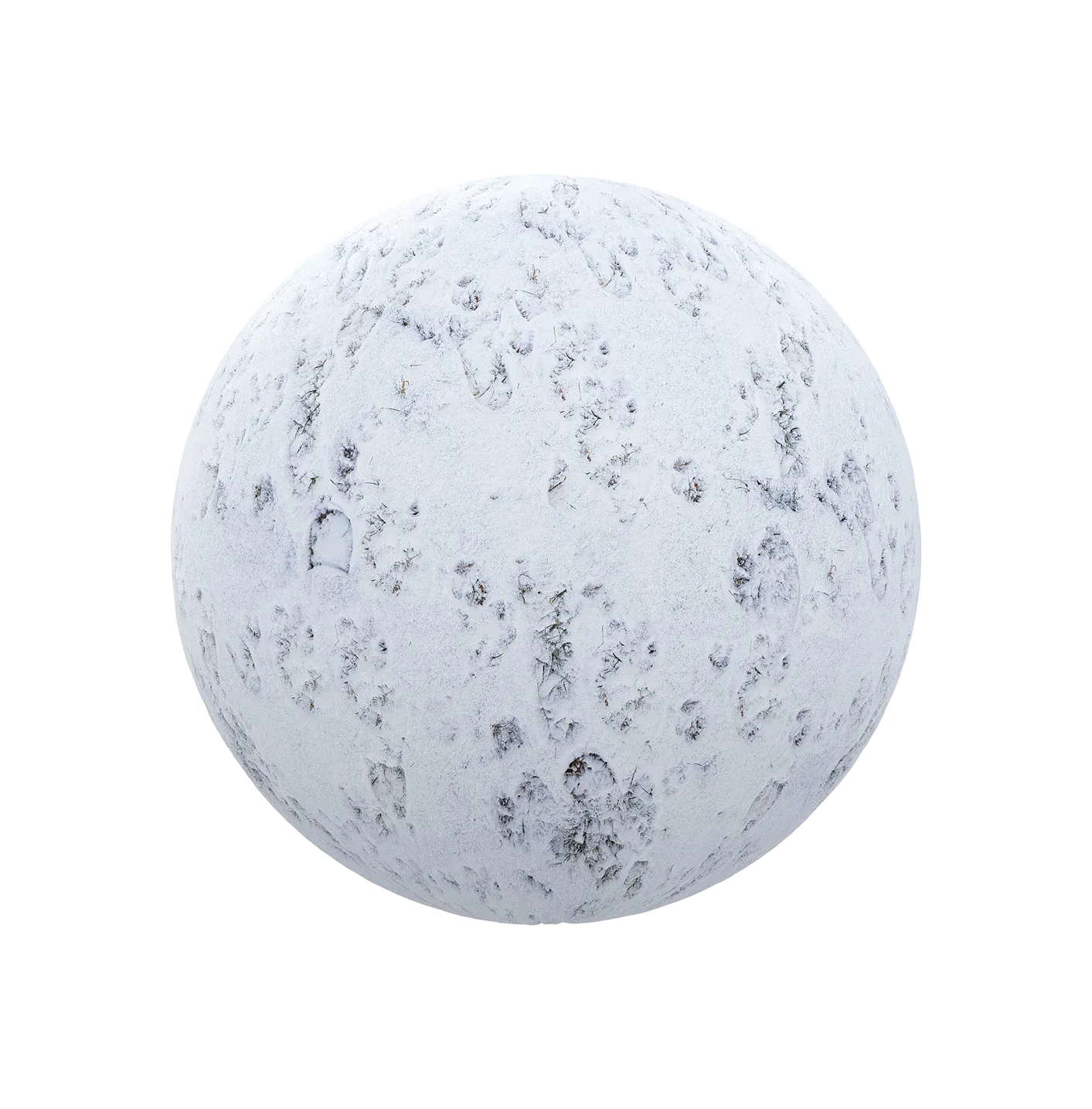 带脚印的雪250609325