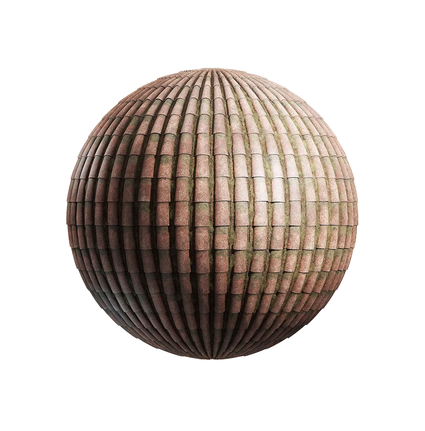 带苔藓的旧陶瓷屋顶2506101646