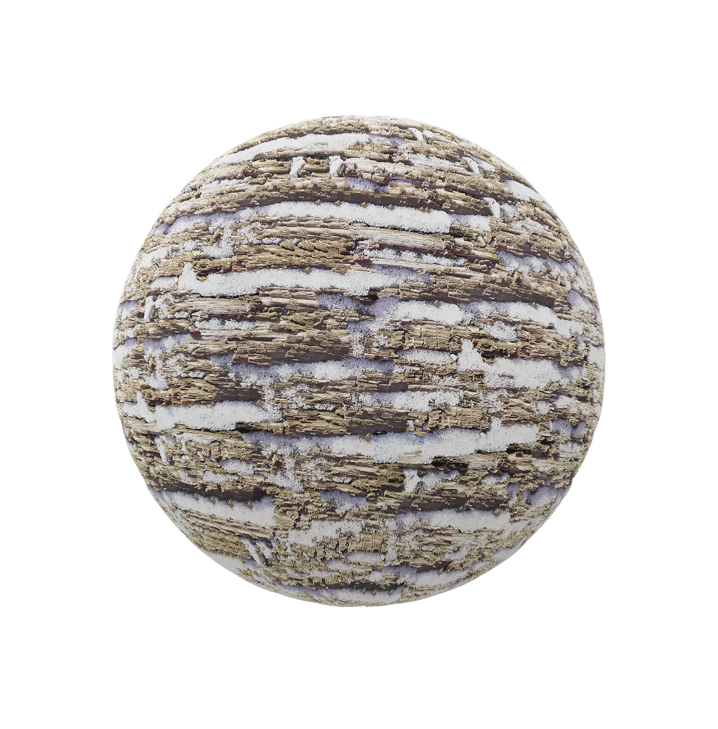 带雪的树皮250609346