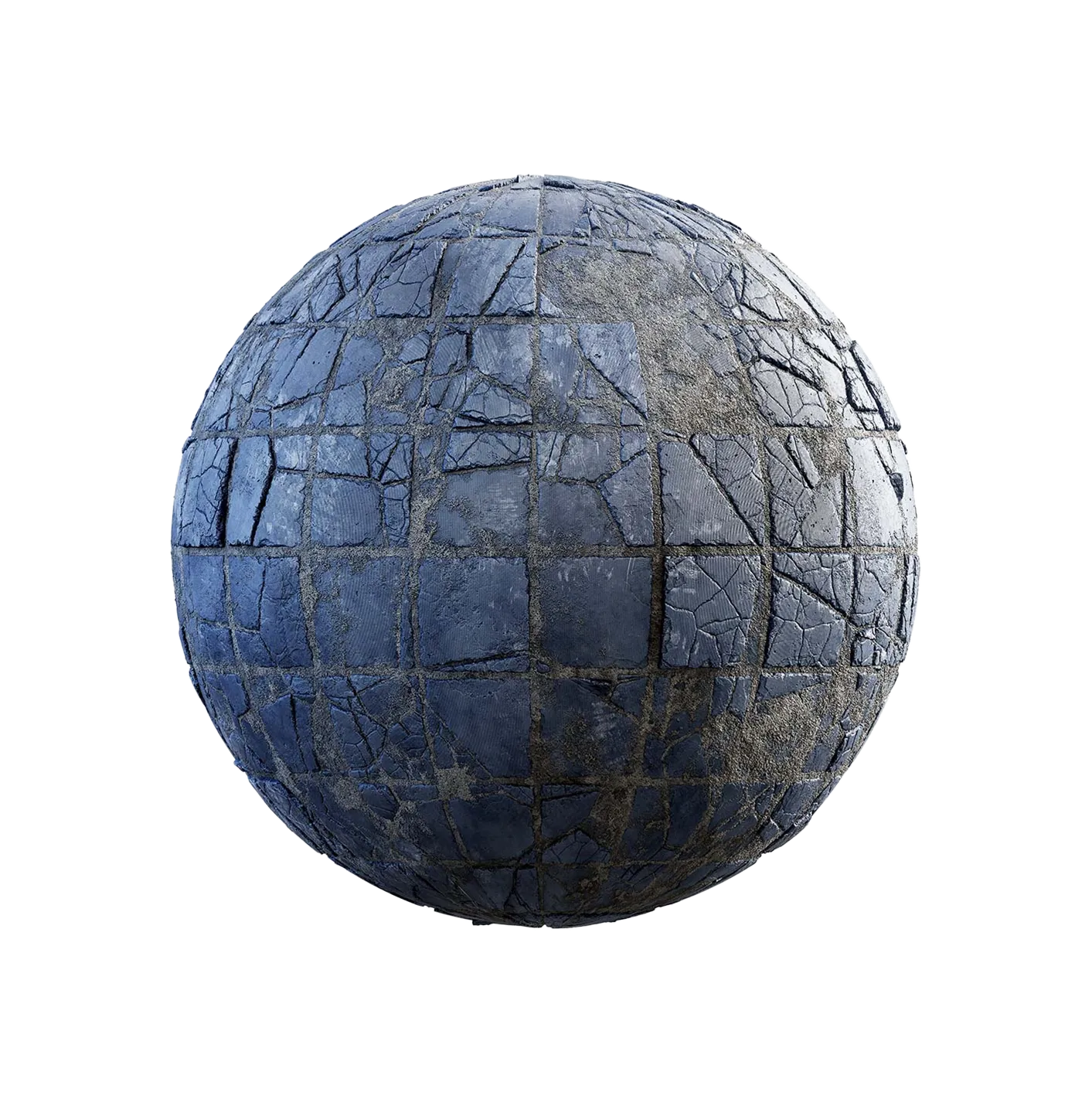 损坏的蓝色瓷砖250610545