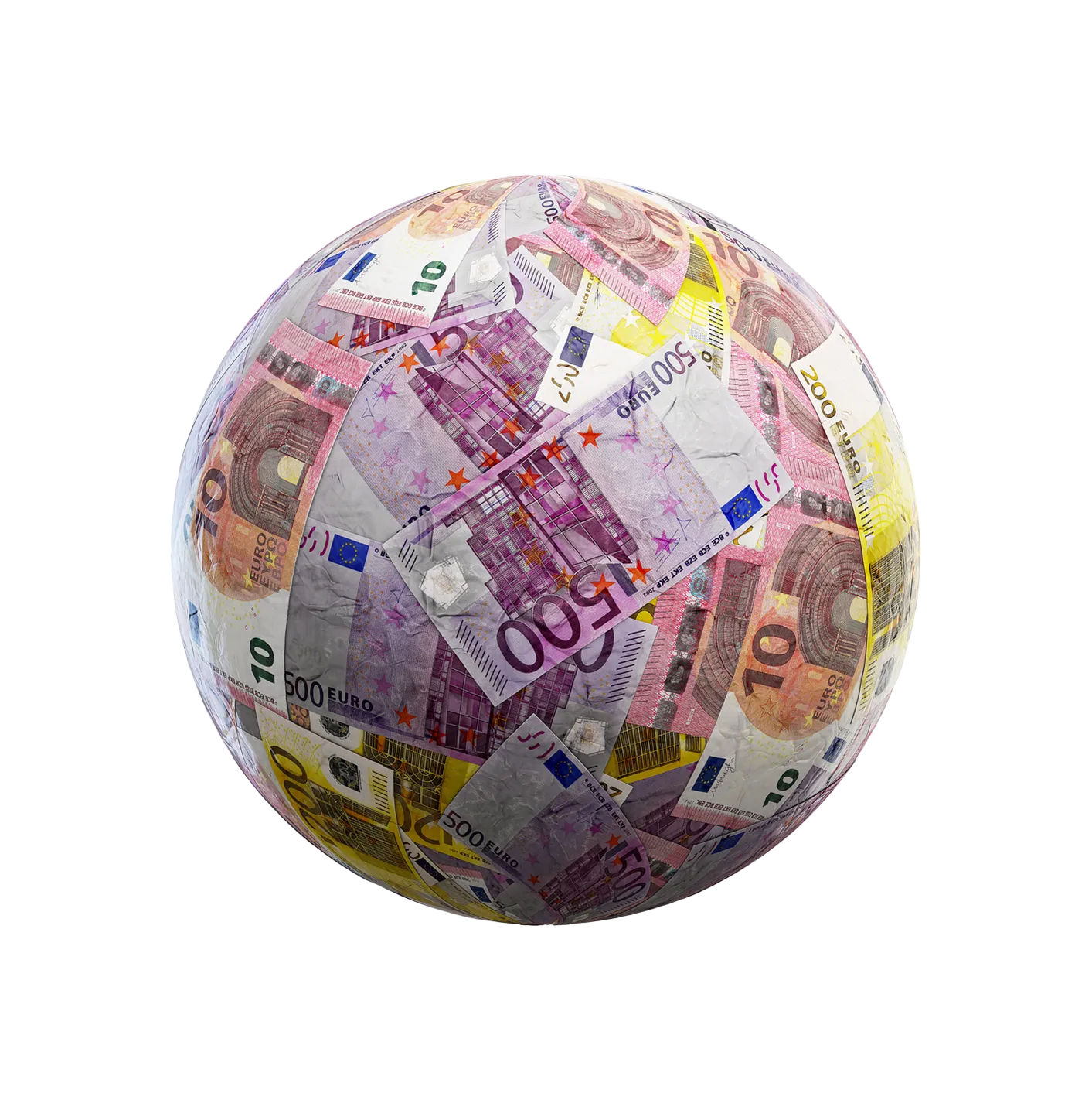 散落的欧元钞票2506101979