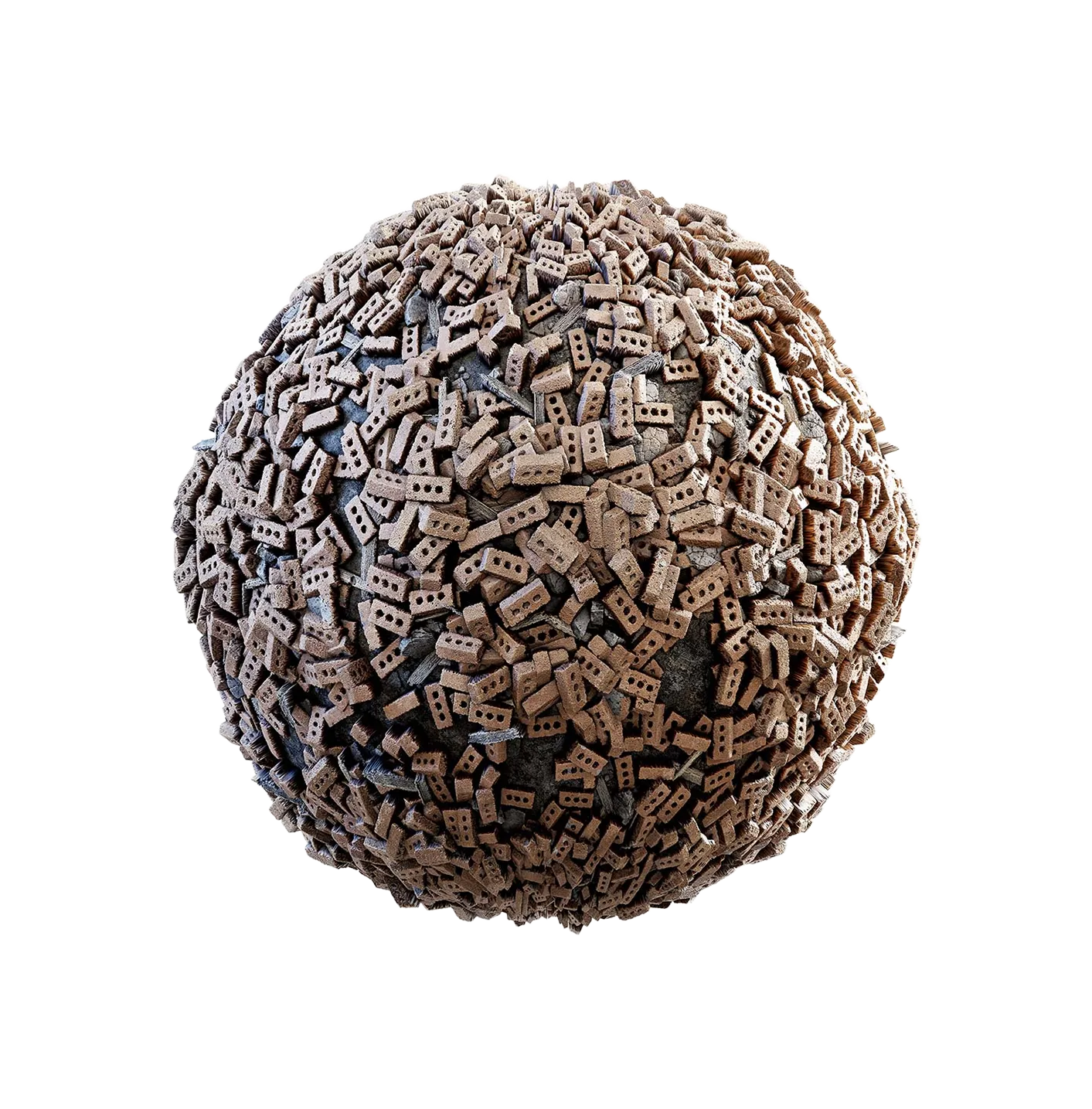 橙色砖碎石250610584