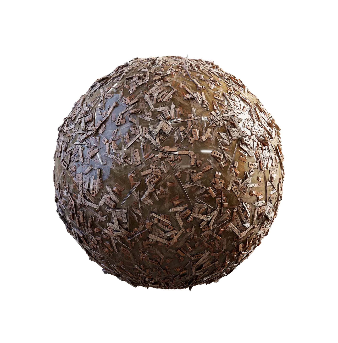 砖和木头水碎石250610571