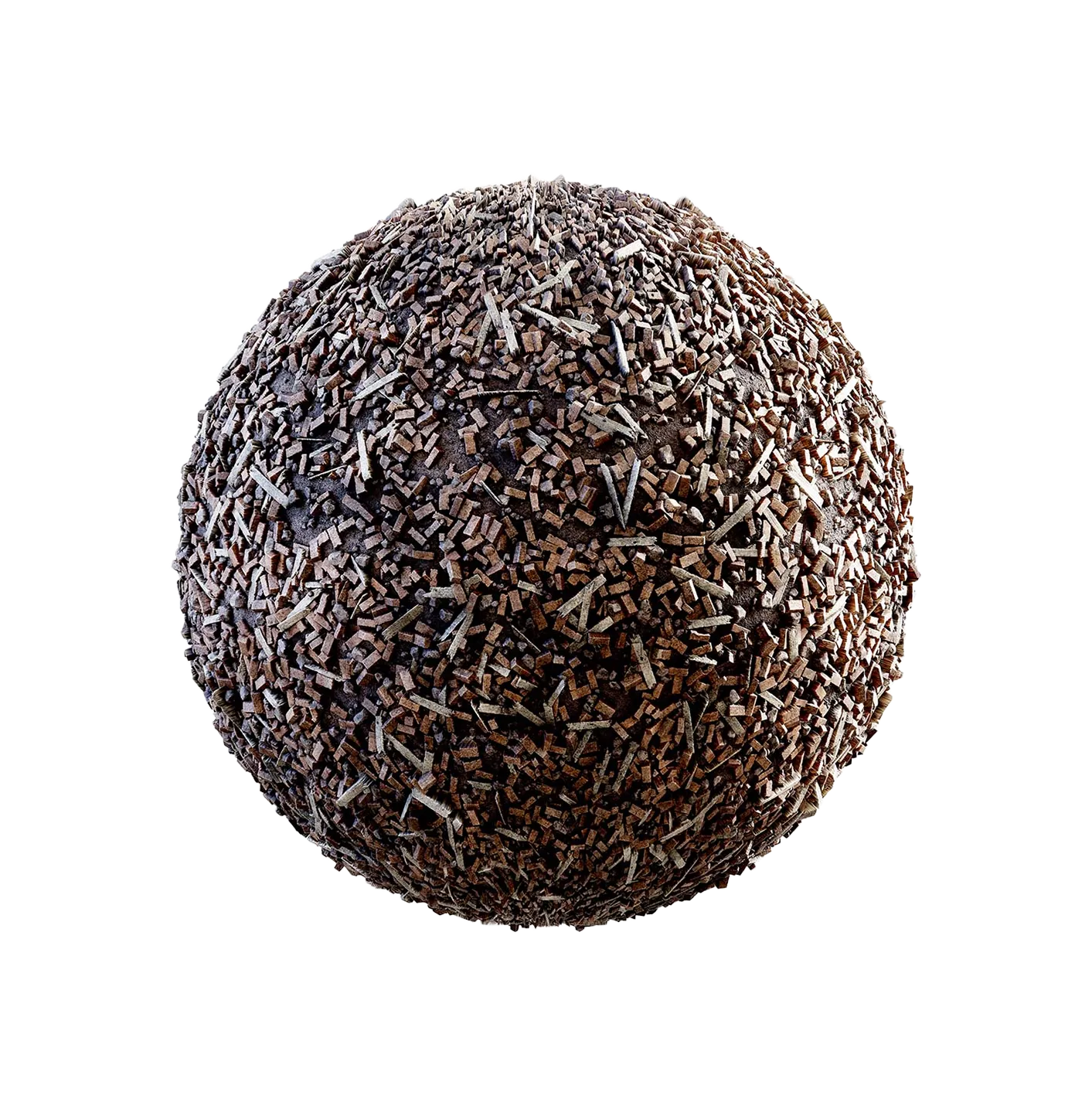 砖和木头碎石250610576