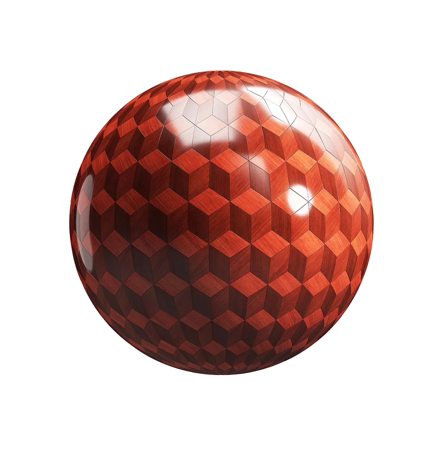 红色立方体木地板250610501