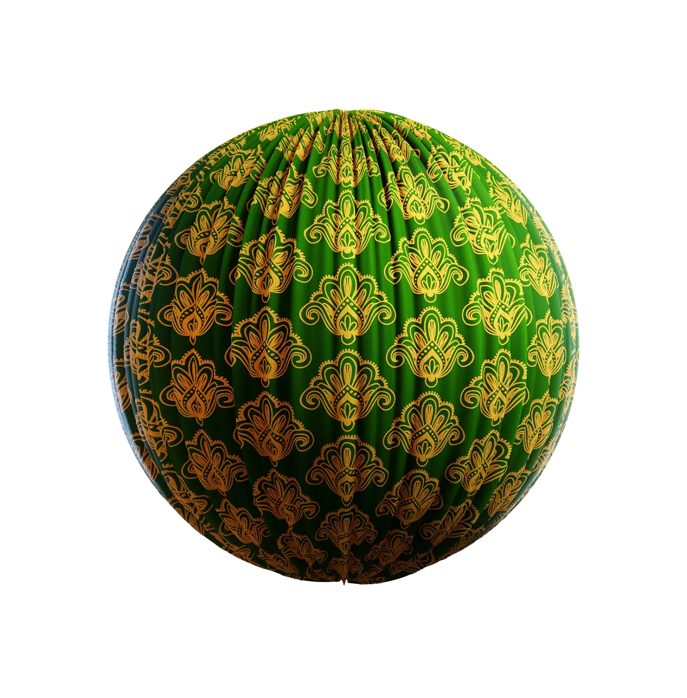 绿金色花纹窗帘250608117