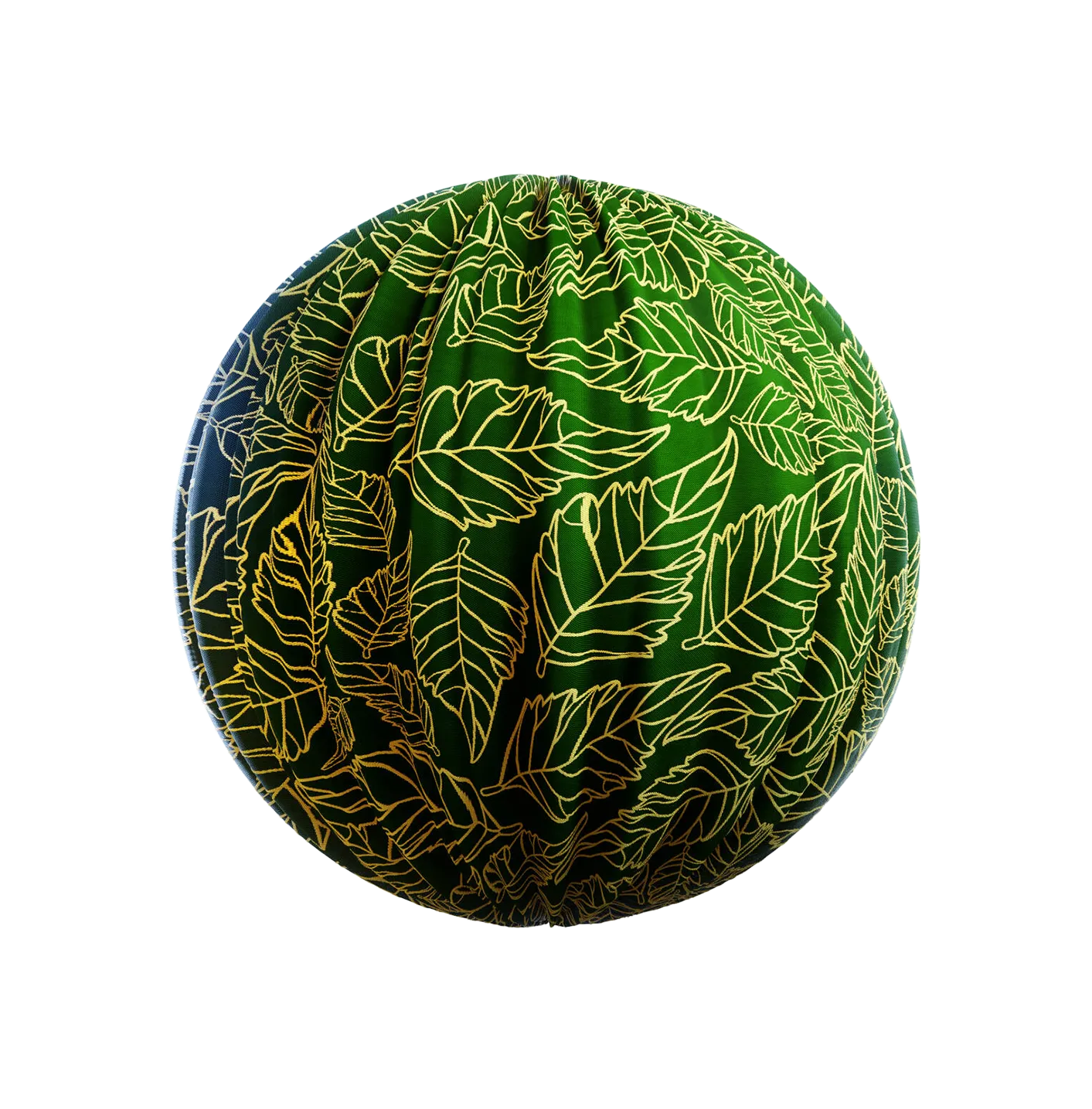 绿金色花纹窗帘250608118