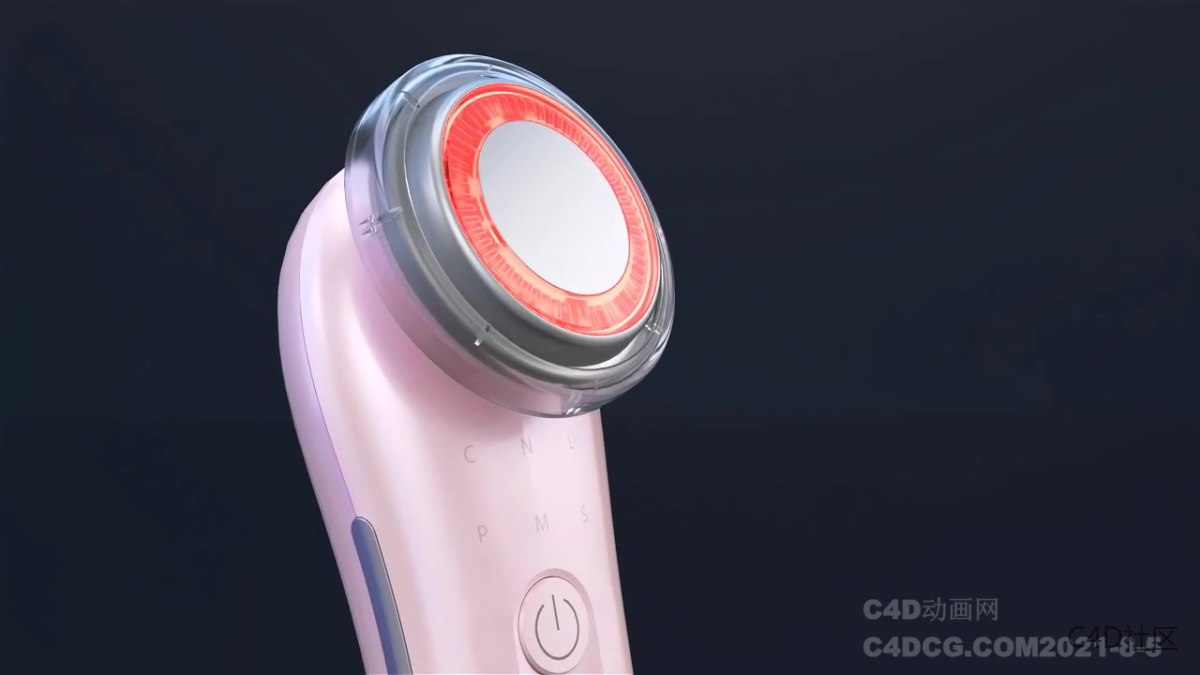 新手做的纯C4D美容仪动画有一定参考意义