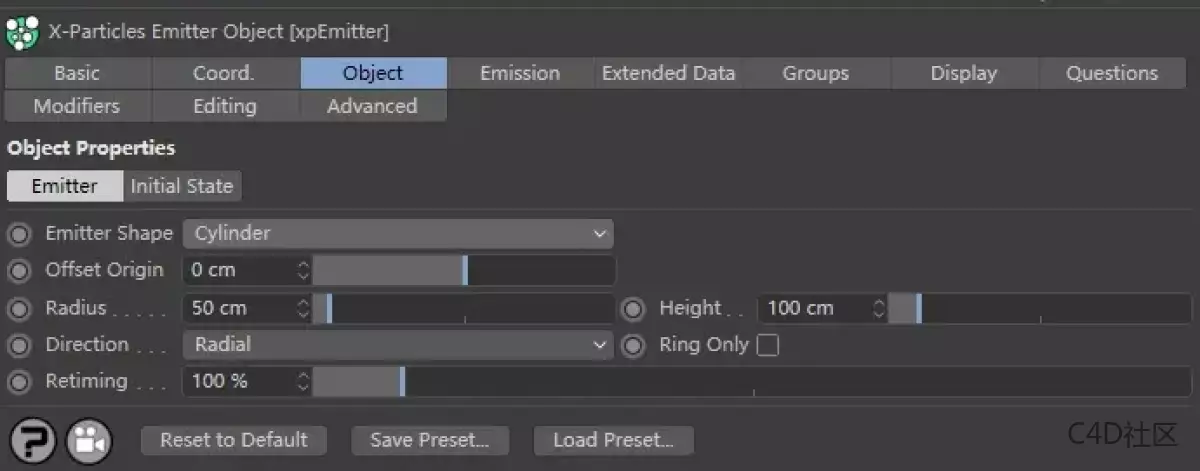 X-particles Emitter-Object
